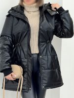 کاپشن چرم زنانه مدل آترین  - تصویر 5