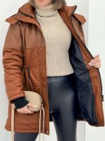 کاپشن چرم زنانه مدل آترین  - تصویر 6