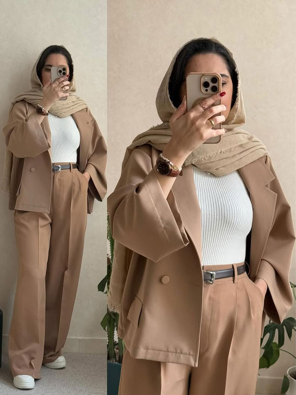 muka-ma (4) کت و شلوار زنانه مدل موکا - تصویر 1