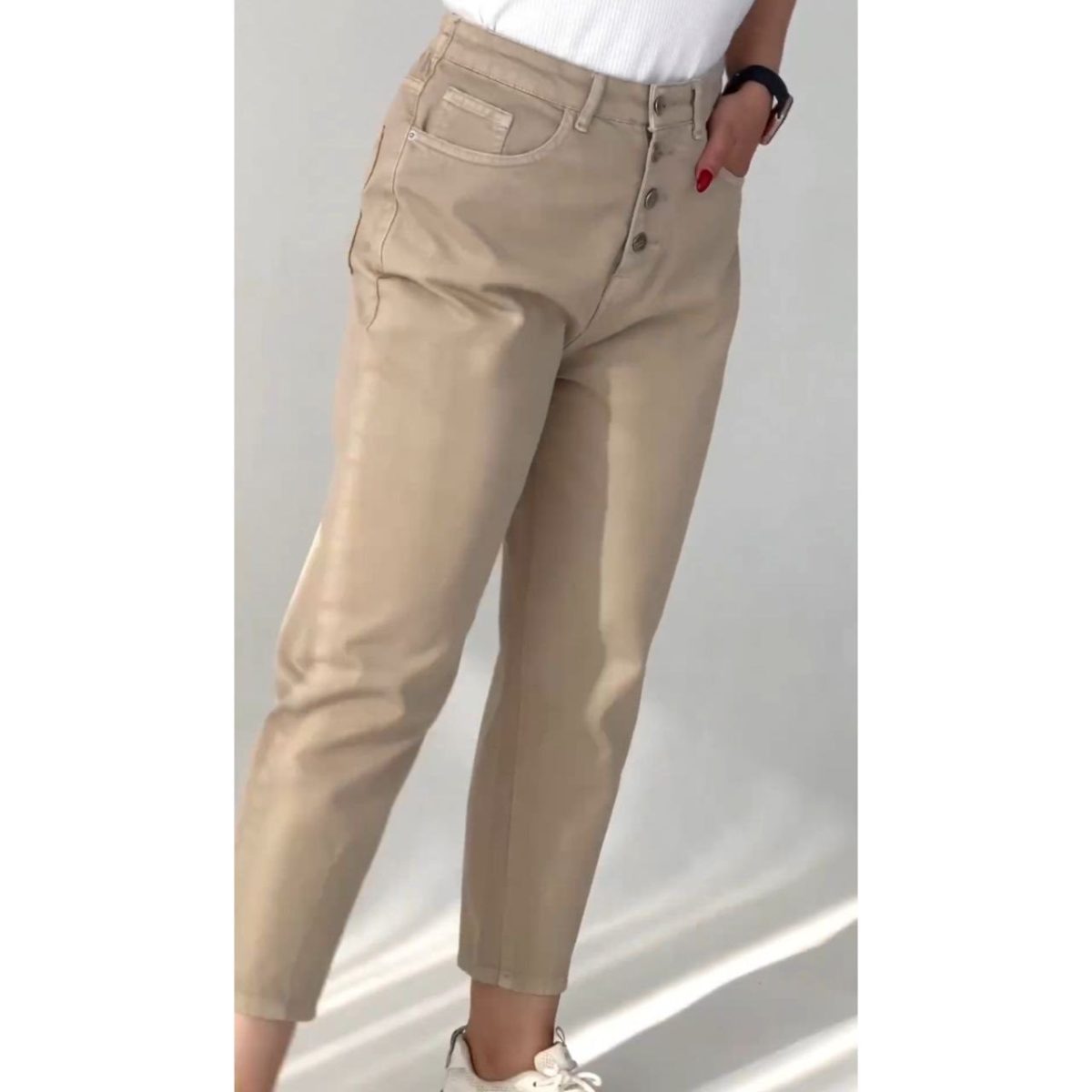 شلوار مام فیت رنگین کمان - تصویر 5