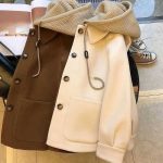 پالتو فوتر کلاهدار دخترانه گیسو - تصویر 3