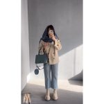 ترنچ کت میله ای دخترانه اطلس