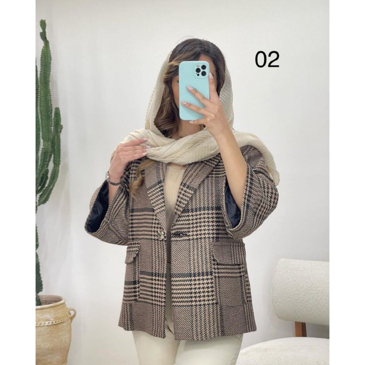 پالتو کتی کوتاه دخترونه دلتا - تصویر 2