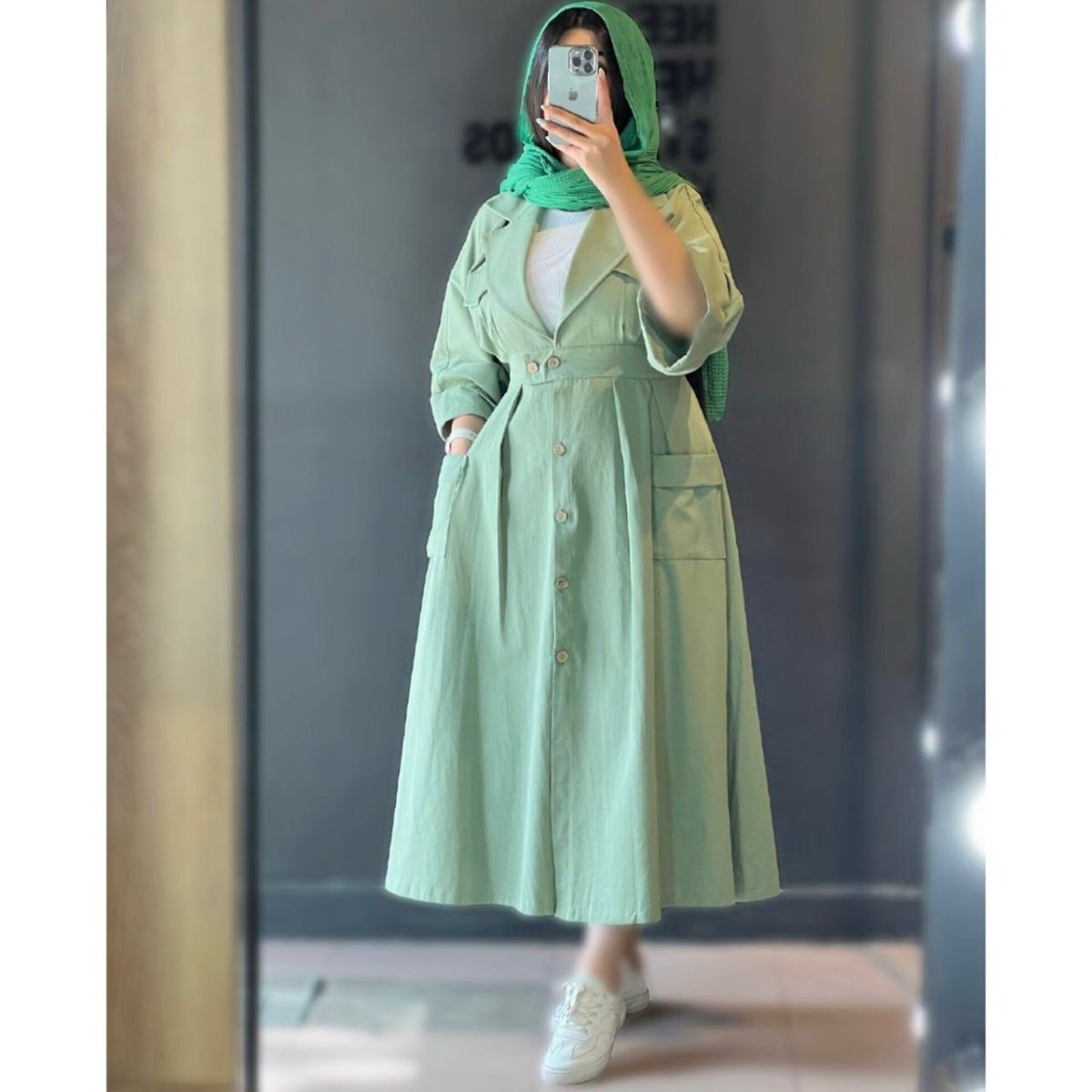 کفتان جلو دکمه زنانه شفق - تصویر 7