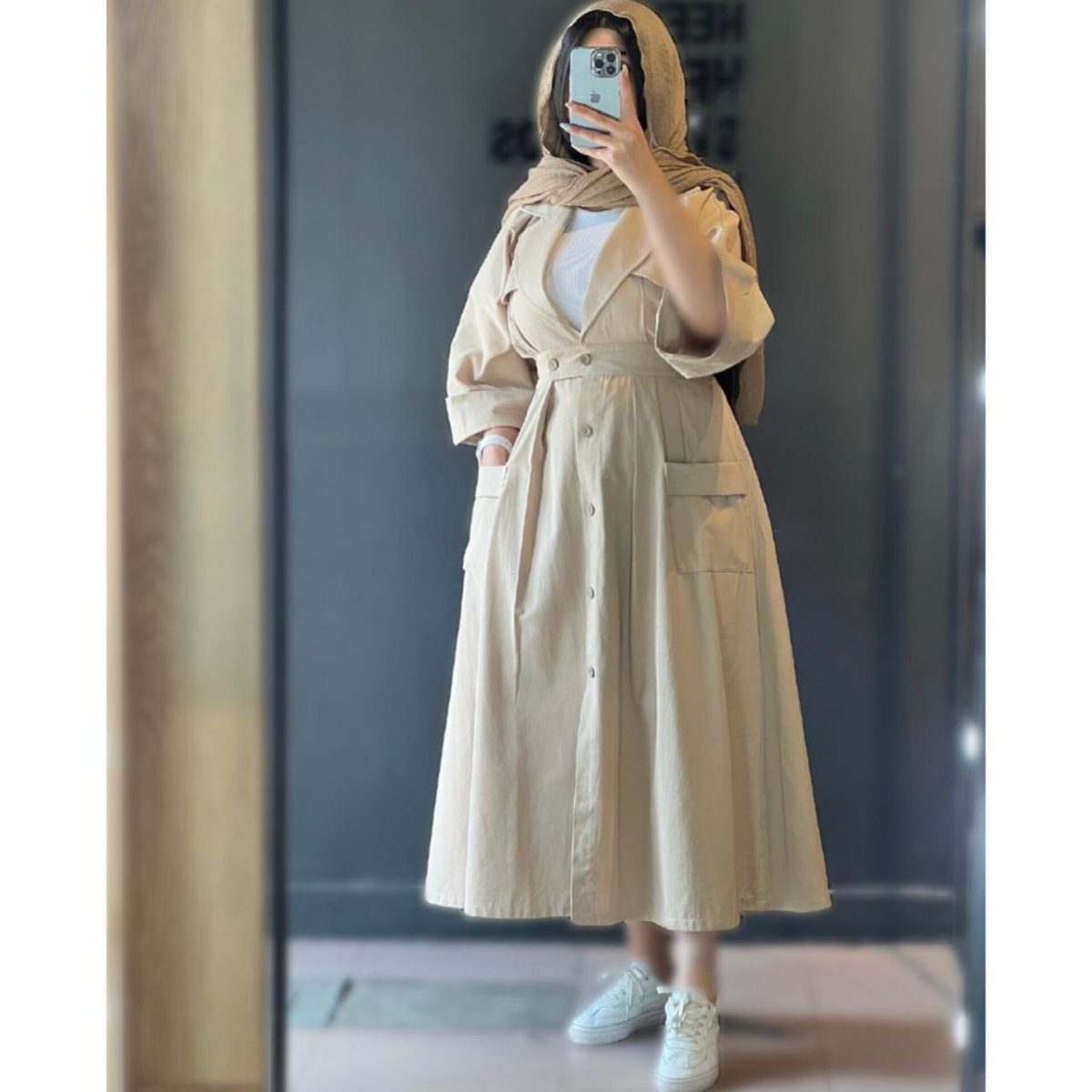 کفتان جلو دکمه زنانه شفق - تصویر 6