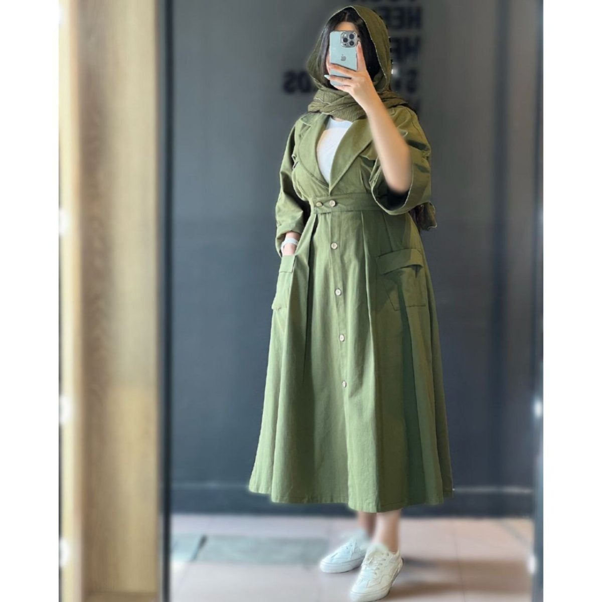 کفتان جلو دکمه زنانه شفق - تصویر 4