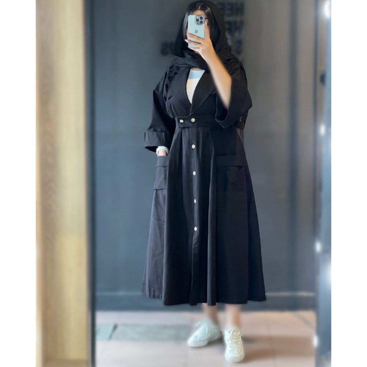 کفتان جلو دکمه زنانه شفق - تصویر 2