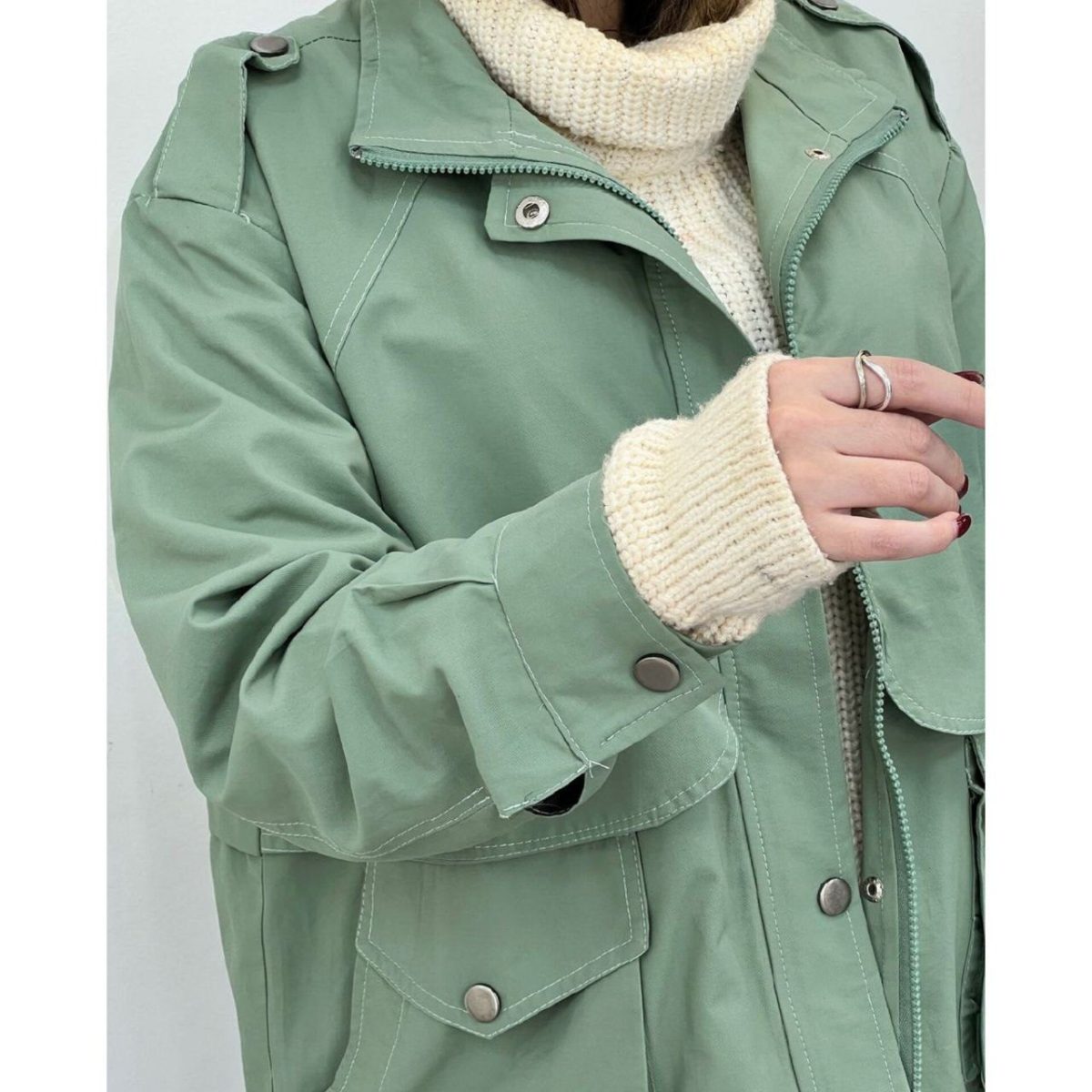 بارونی کوتاه دخترونه آیسودا - تصویر 4