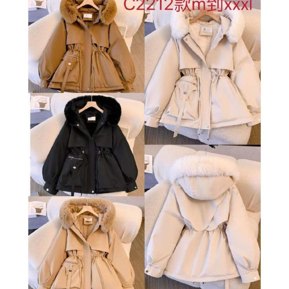 کاپشن خزدار دخنرونه پاتریک - تصویر 5