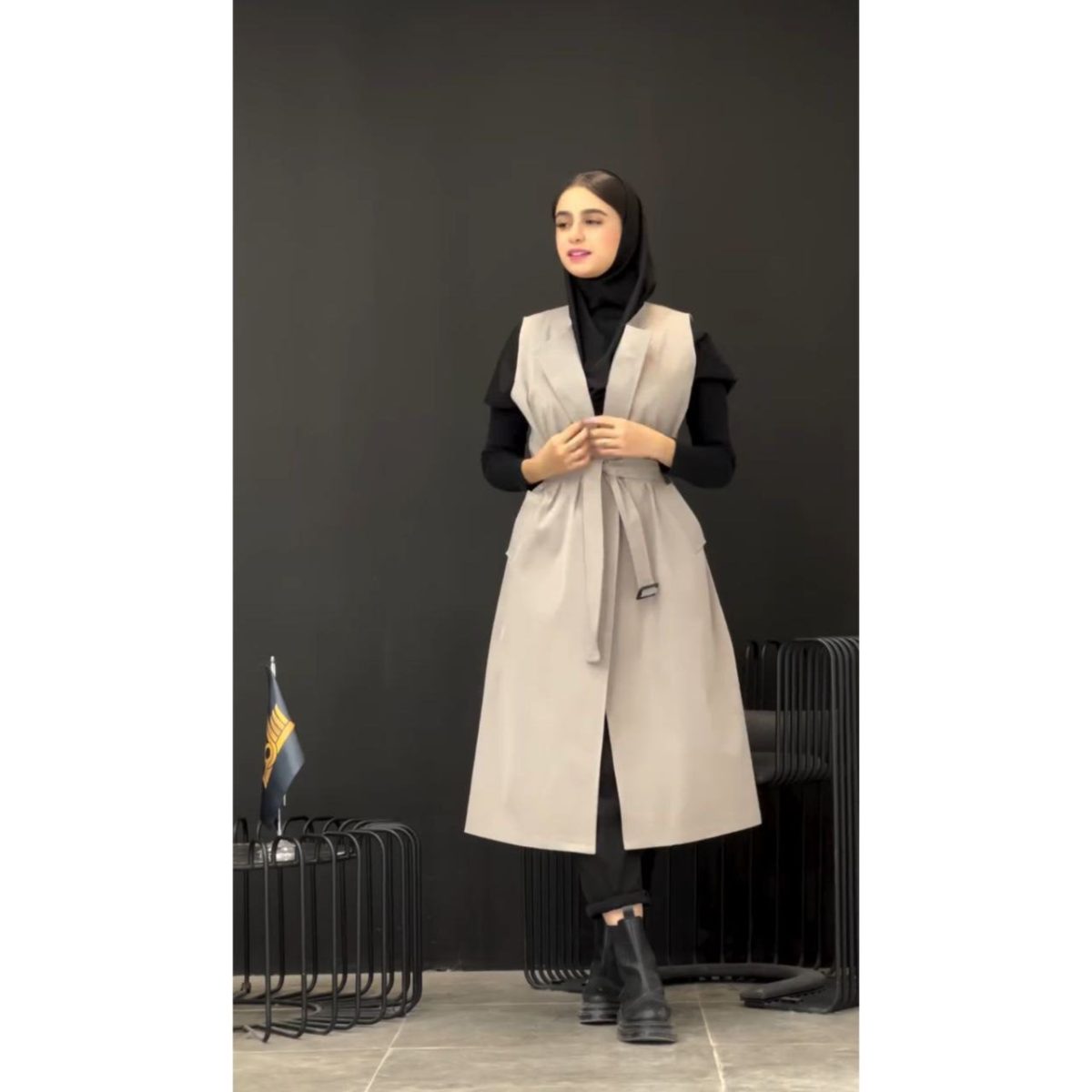 بارانی دو تیکه دخترانه ساقی - تصویر 3