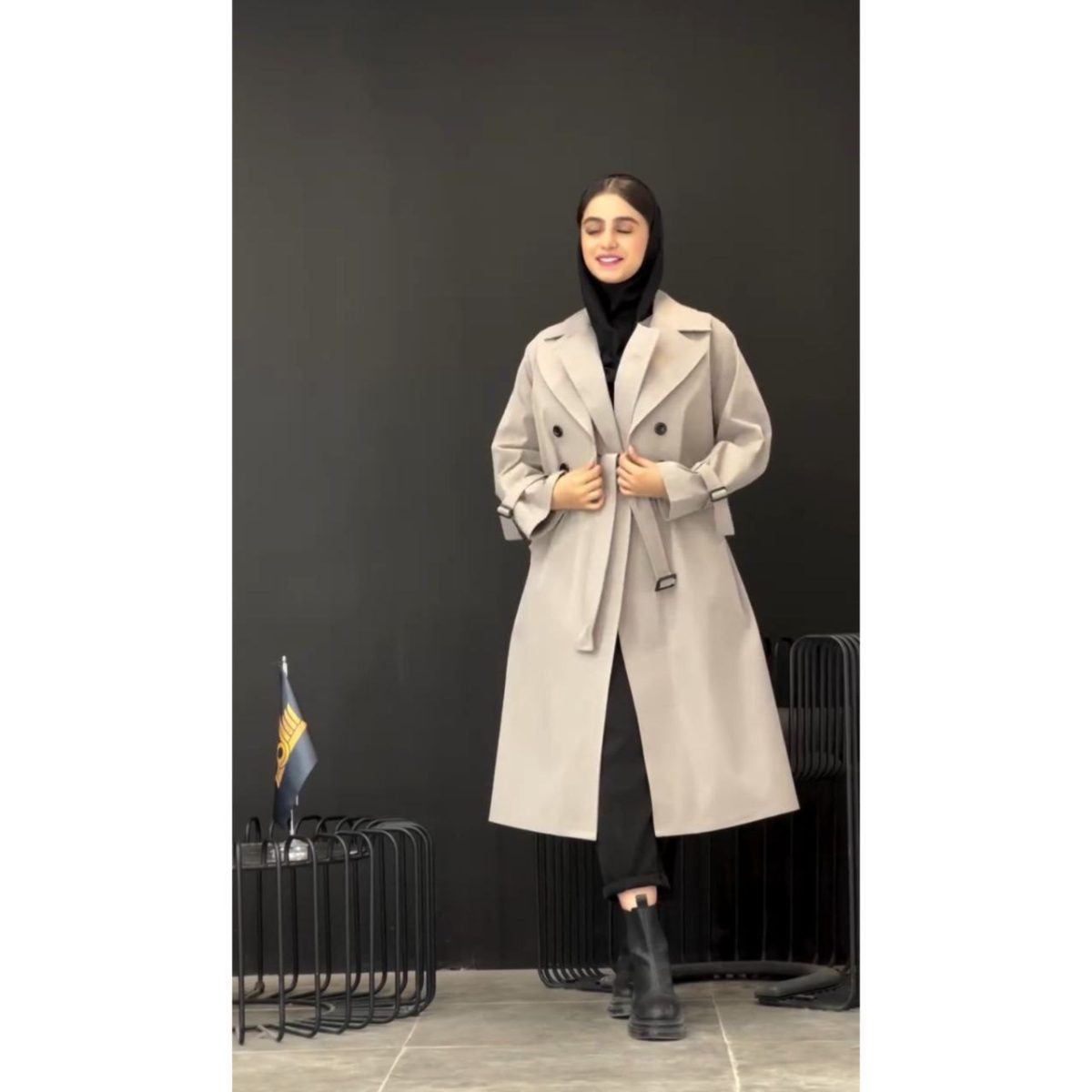 بارانی دو تیکه دخترانه ساقی - تصویر 4