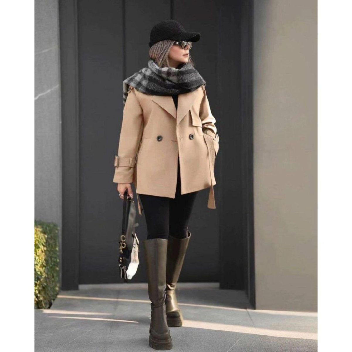 ترنچ کت کوتاه دخترانه گلسا - تصویر 7