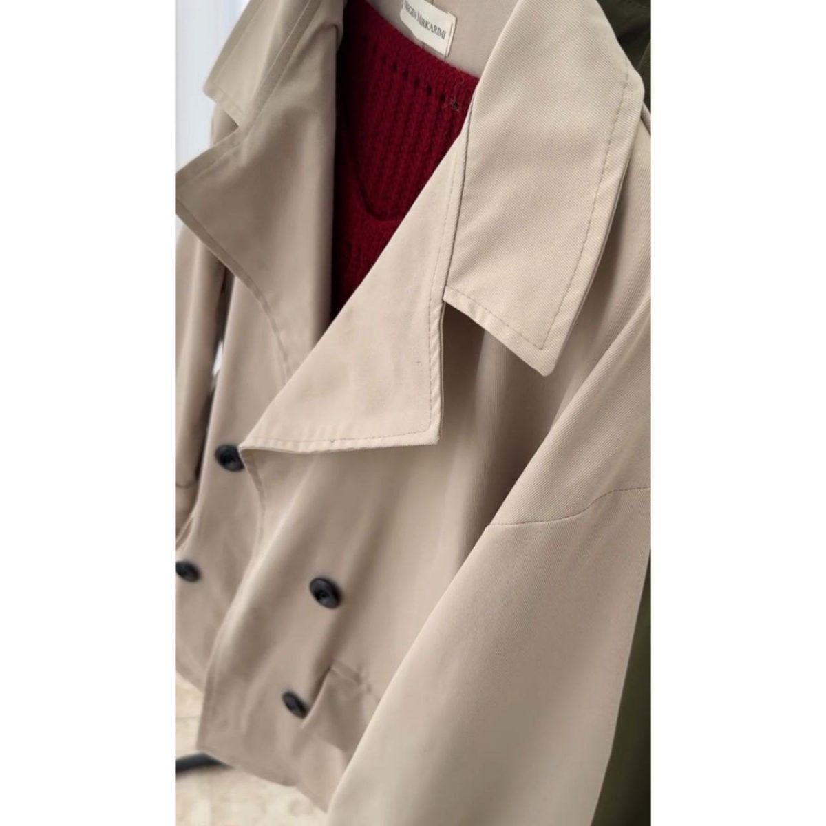 ترنچ کت کوتاه دخترونه لندن - تصویر 5