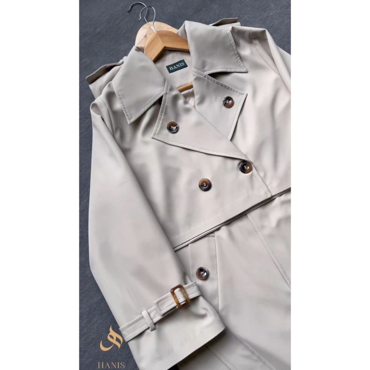 ترنچ کت دوتیکه زنانه مونا - تصویر 4