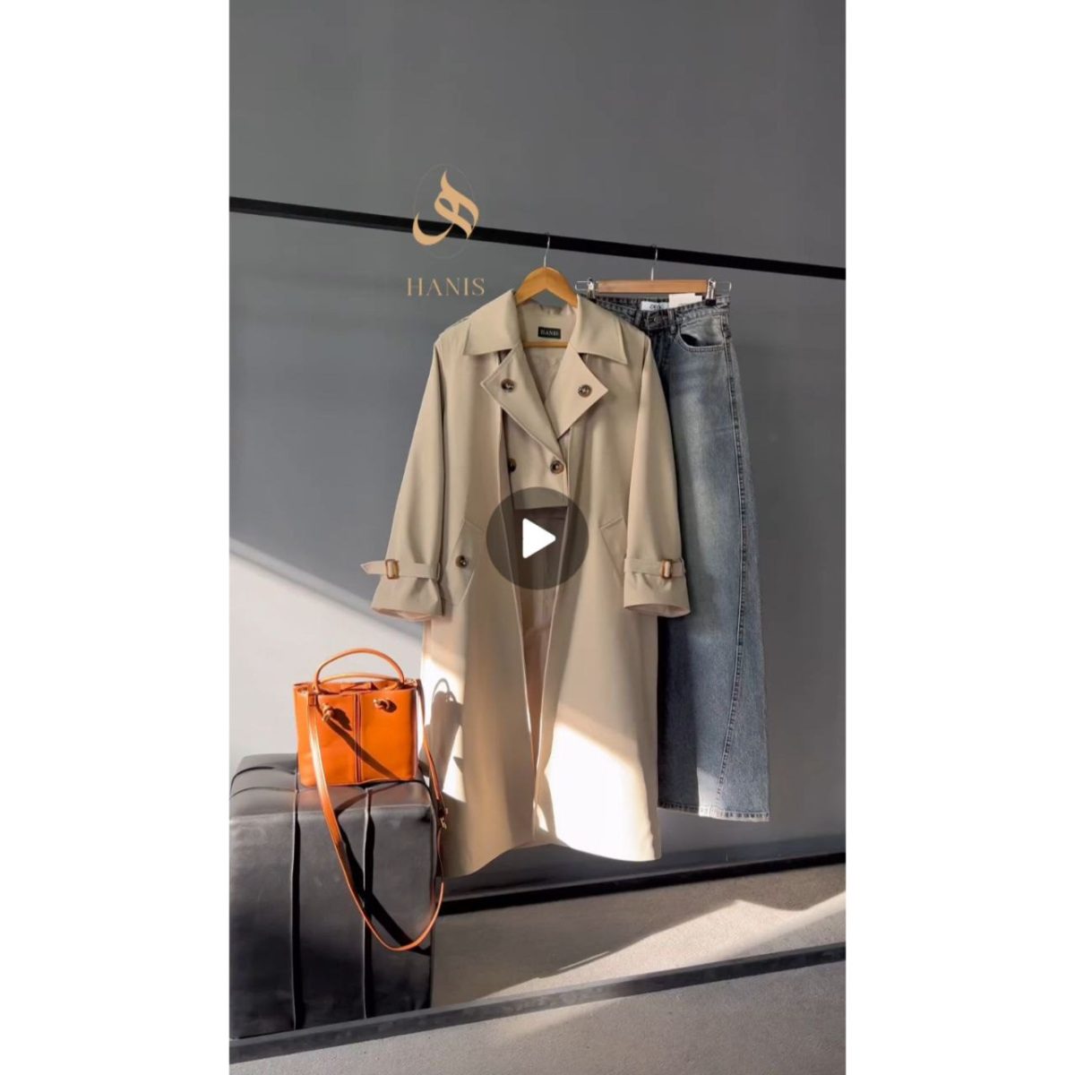 ترنچ کت دوتیکه زنانه مونا - تصویر 3