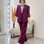 ست کت و شلوار کبریتی سوسن