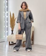 ست کت و شلوار کبریتی سوسن - تصویر 4