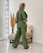 ست کت و شلوار کبریتی سوسن - تصویر 8