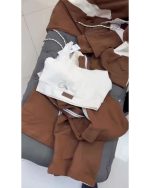 ست هودی نیم تنه شلوار و تاپ دخترانه سان - تصویر 5