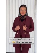 کت شلوار سه تیکه زنانه تندیس - تصویر 2