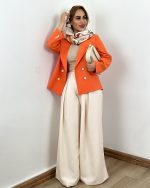 ست کت و شلوار زنانه نارنج - تصویر 2