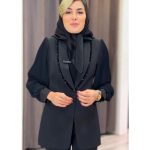 کت مجلسی زنانه مشکی دنیا