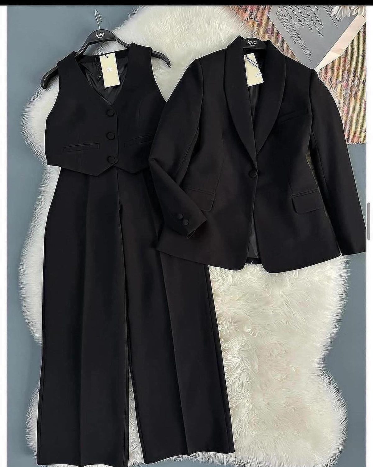 کت شلوار سه تیکه زنانه بهشت - تصویر 7