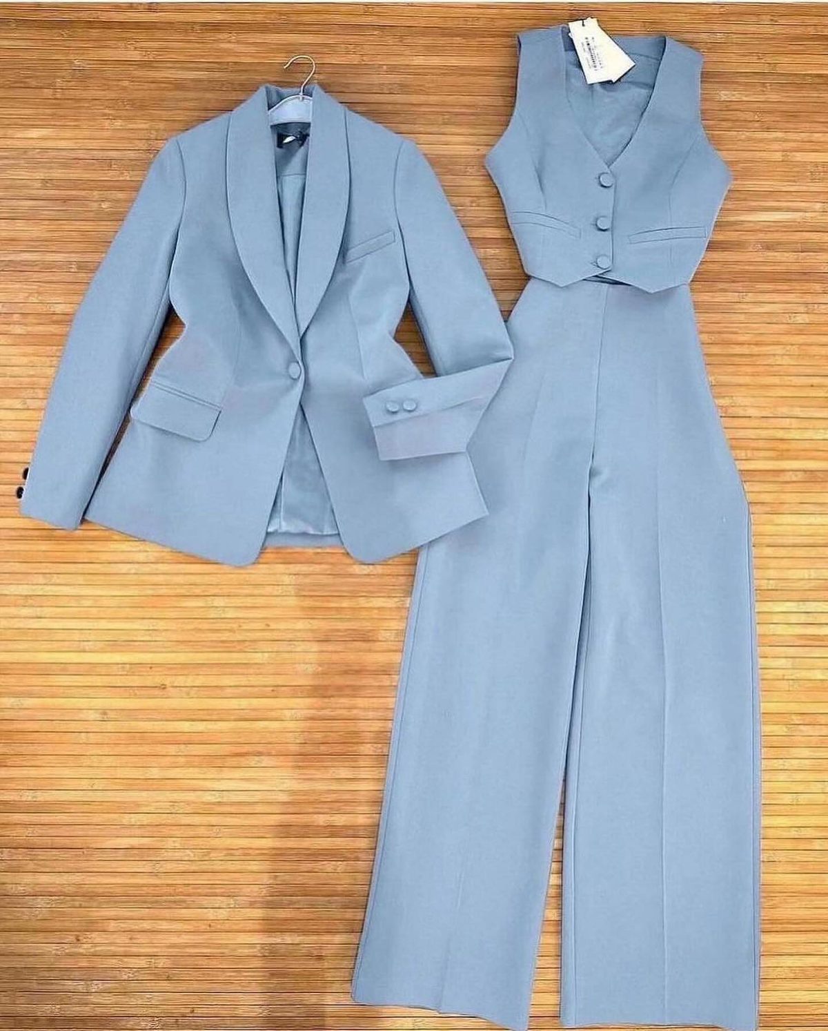 کت شلوار سه تیکه زنانه بهشت - تصویر 5