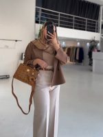 کت و شلوار زنانه مدل چاکلت