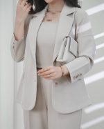 کت و کراپ و شلوار زنانه مدل ماهشید - تصویر 9