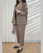 کت و کراپ و شلوار زنانه مدل ماهشید - تصویر 4