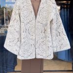 کت شلوار زنانه مدل گیپور مرواریدی