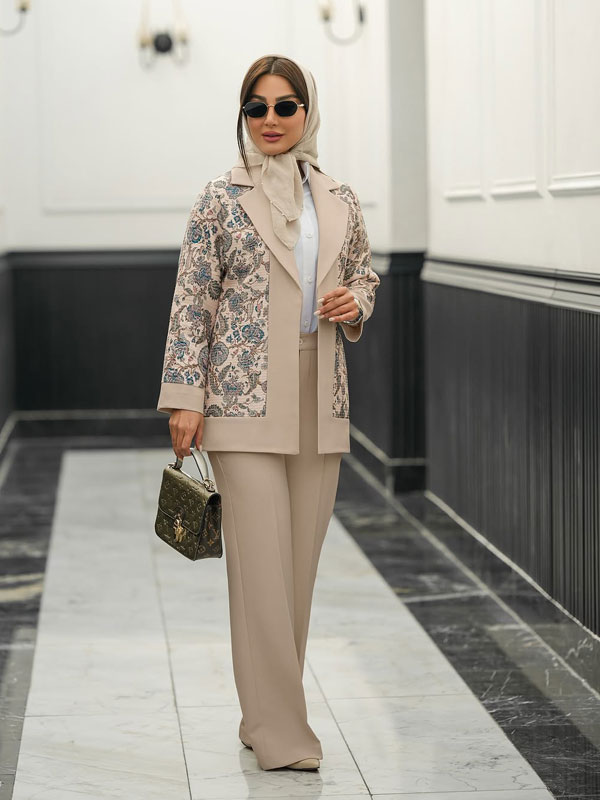 hazal-ma (10) کت و شلوار زنانه مدل هازال - تصویر 1