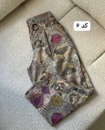 شلوار خمره ای طرحدار زنانه مدل شکوه - تصویر 3