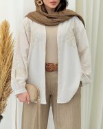 شومیز گلدوزی زنانه مدل دلوان - تصویر 5