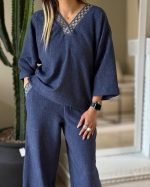 ست شومیز و شلوار زنانه مدل لامیا - تصویر 3