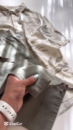 ست شومیز شلوار زنانه مدل برگ - تصویر 2