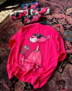 تیشرت مردانه مدل پلنگ صورتی