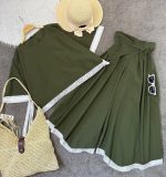 پانچ و دامن شلوار دانتل زنانه مدل تارا