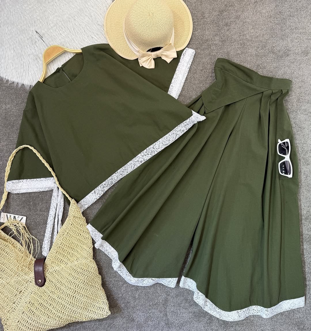 IMG_20250531_110041_780 پانچ و دامن شلوار دانتل زنانه مدل تارا - تصویر 1