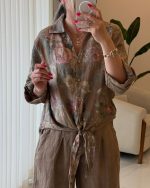 شومیز شلوار زنانه مدل برلیان - تصویر 4