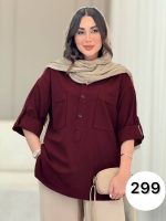 مانتو سه دکمه زنانه مدل مهشید - تصویر 9