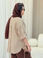 مانتو سه دکمه زنانه مدل مهشید - تصویر 11