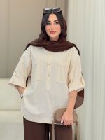 مانتو سه دکمه زنانه مدل مهشید - تصویر 8