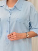 مانتو سه دکمه زنانه مدل مهشید - تصویر 3