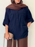 مانتو سه دکمه زنانه مدل مهشید - تصویر 4