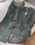 شومیز شلوار زنانه مدل گلبو - تصویر 4