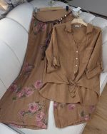 شومیز شلوار زنانه مدل گلبو - تصویر 3