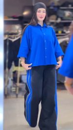 شومیز شلوار زنانه مدل دو خط - تصویر 4