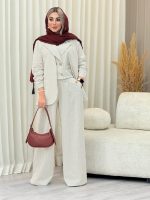 مانتو شلوار و جلیقه زنانه مدل نوژین - تصویر 2